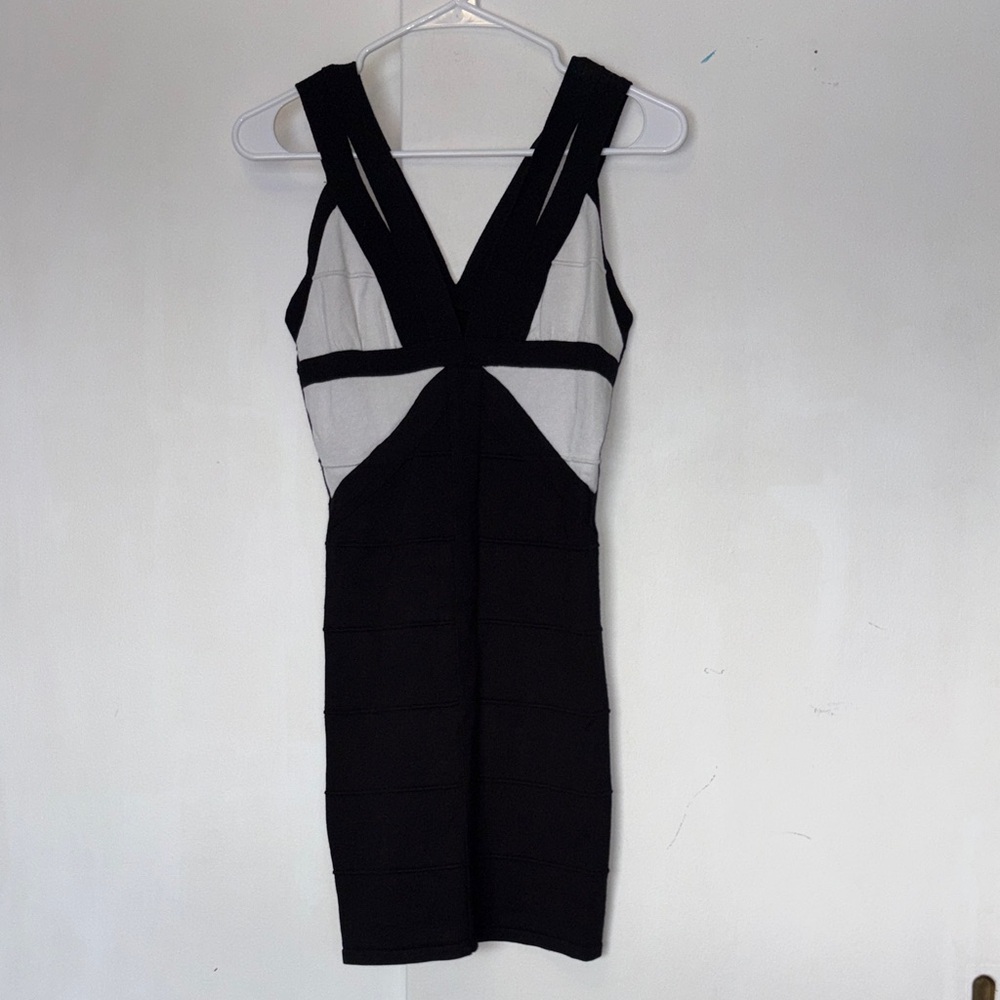 As U Wish Black and White Mini Dress